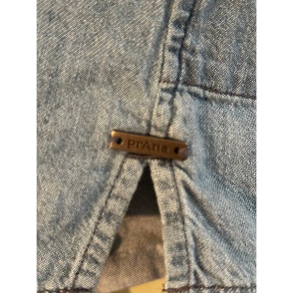 prAna Blue Organic Cotton Button up Tank Size M - Picture 4 of 6